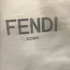 Fendi Cream Logo Dust Bag